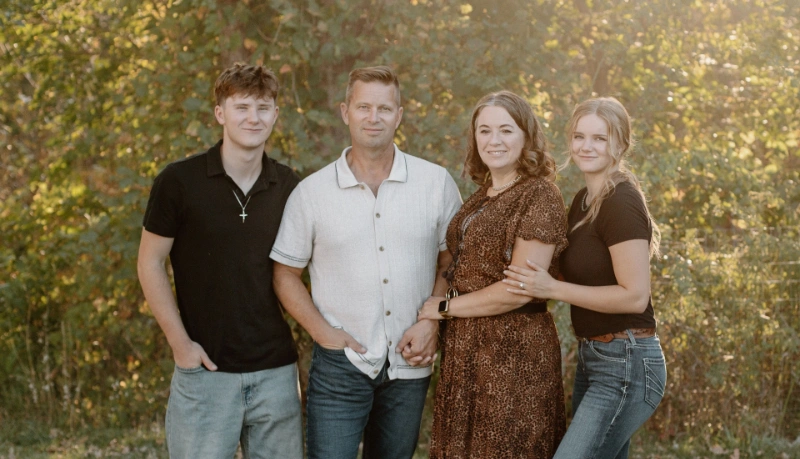 Patrick Kapenga with his family